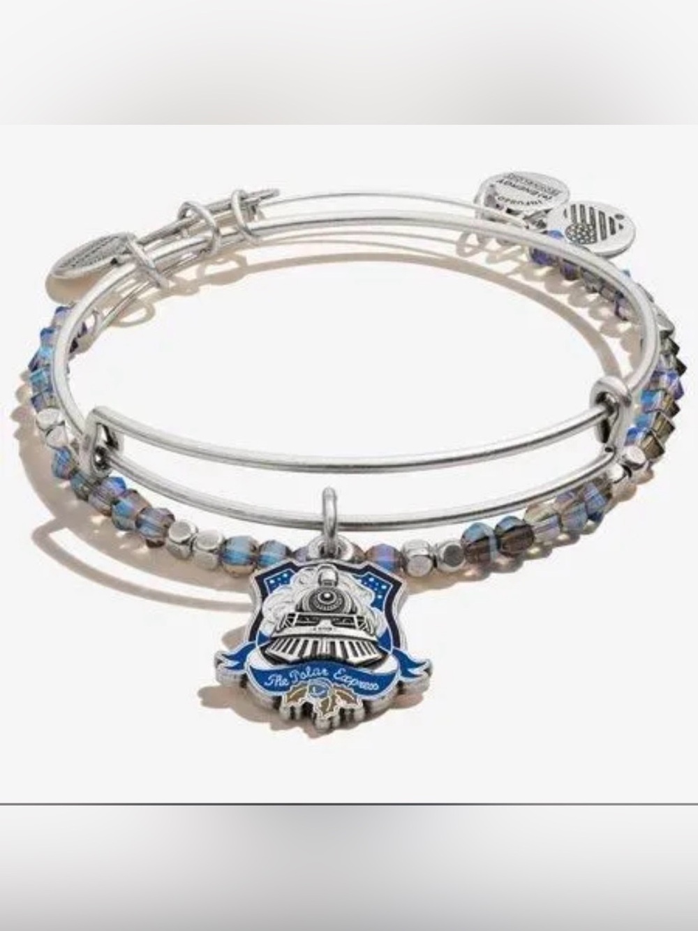 Alex and Ani Polar Express Train Charm Bracelet & Beaded Bangle Set